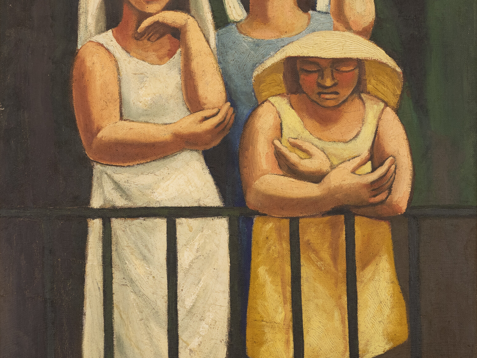 Mujeres en el balcón. Santiago Santana