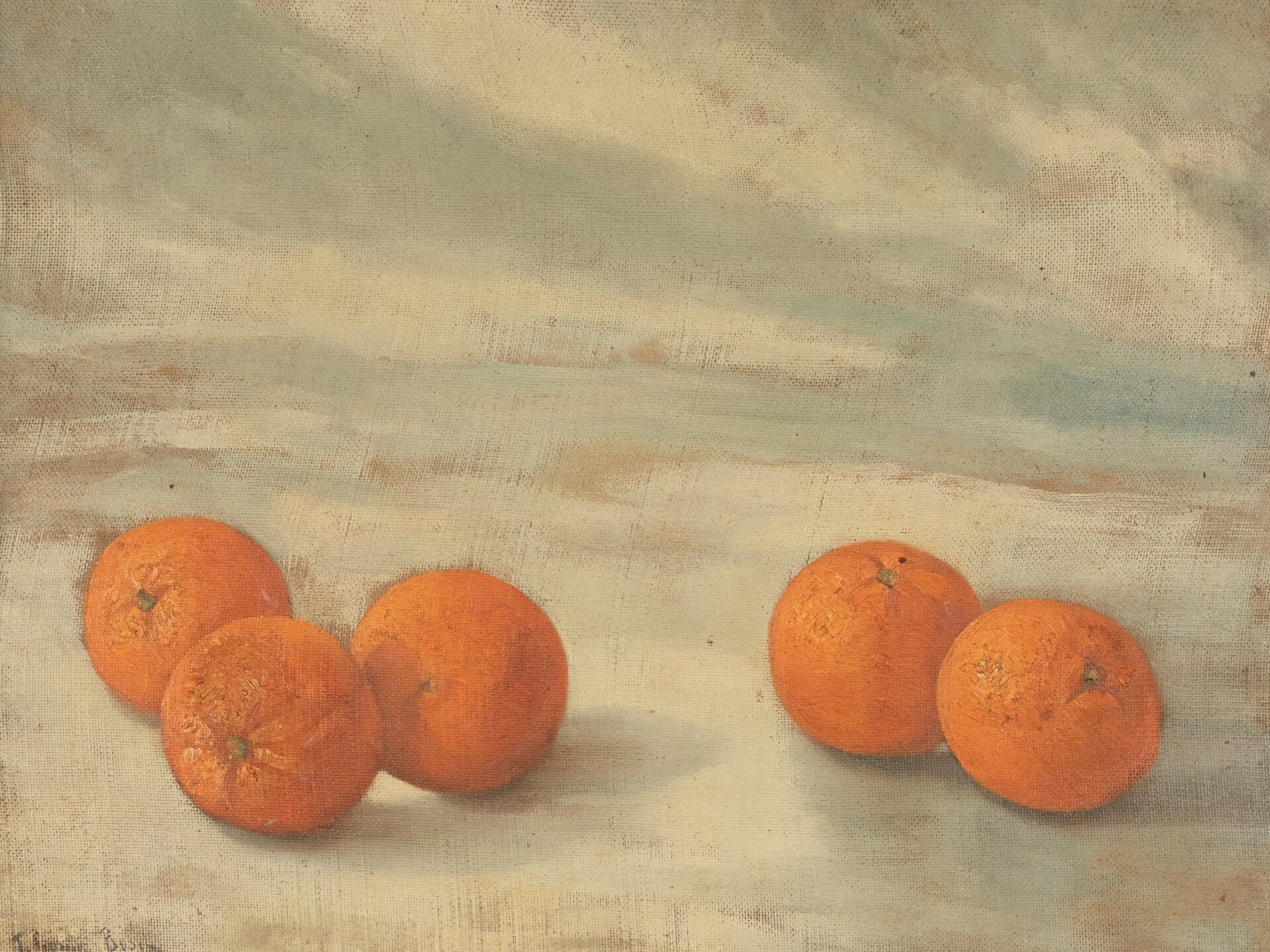 Bodegón con naranjas. Tomás Gómez Bosch