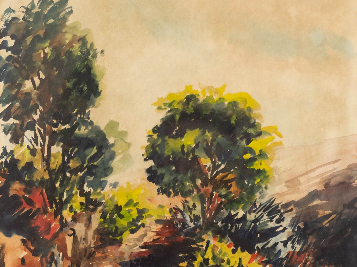 Paisaje con árboles. Pedro del Castillo-Olivares