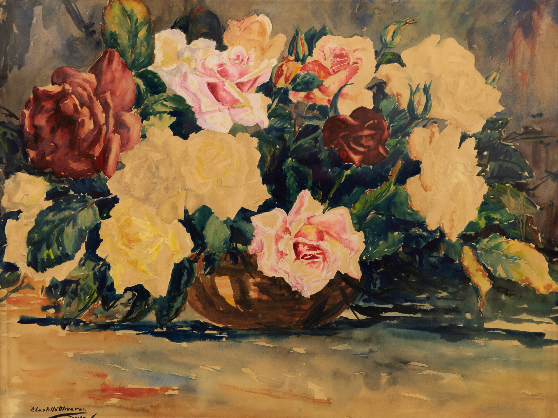 Bodegón con rosas. Pedro del Castillo-Olivaries