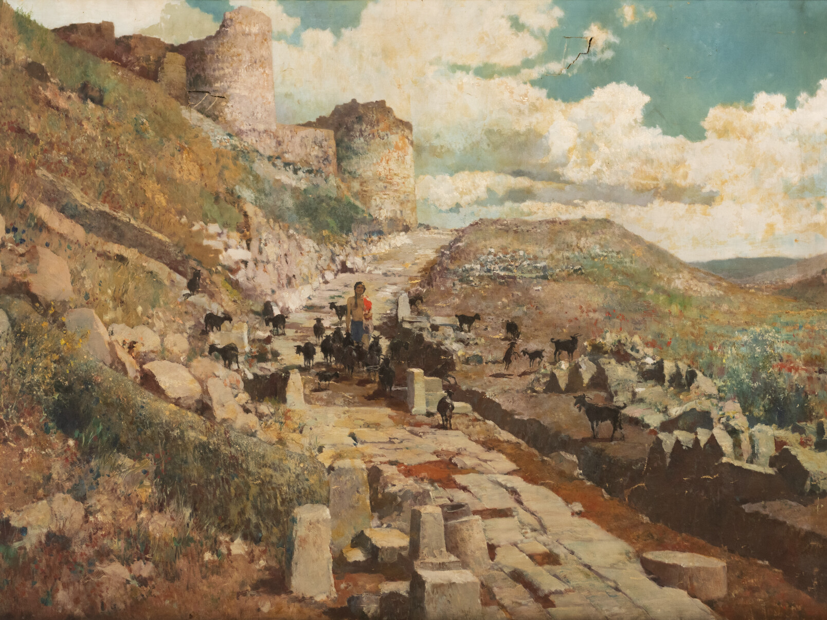 Pastor con cabras. John Gleich