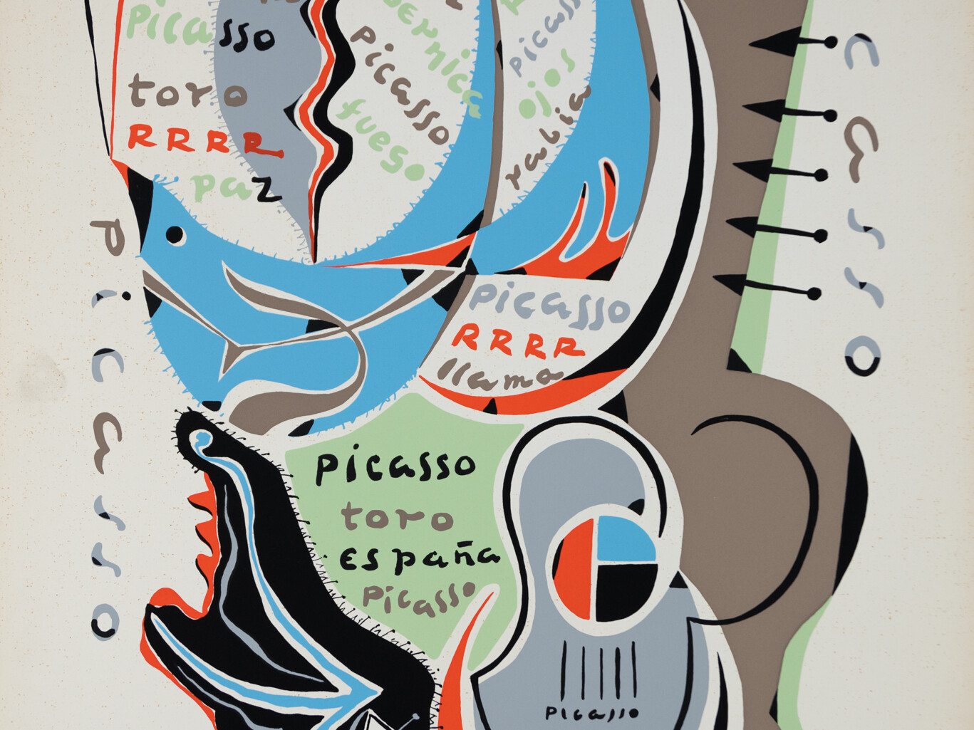 Sin título (Picasso, guitarra, toro, España). Rafael Alberti