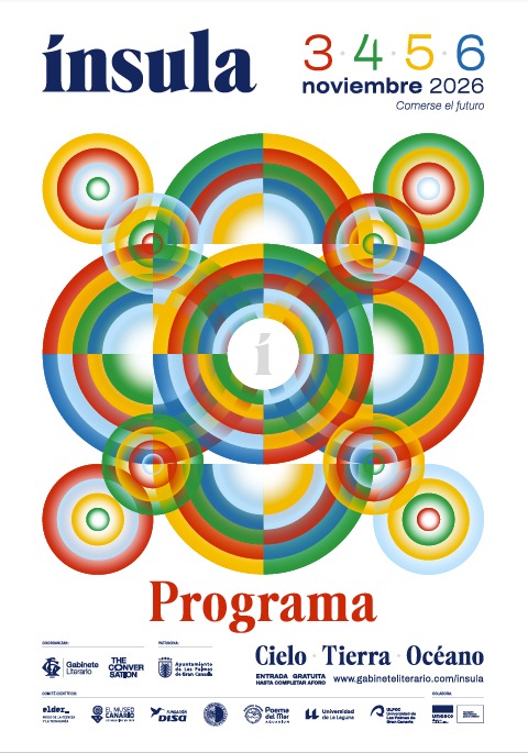 Cartel del festival ÍNSULA 2026, del 3 al 6 de noviembre, con el lema Comerse el futuro